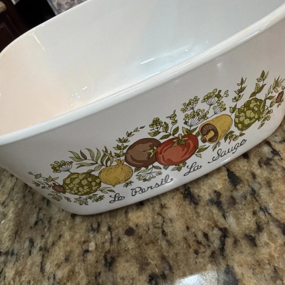 CORNING WARE Spice of Life Le Persil La Sauge Baking Dish 1.5 Quart A-1  1/2-B